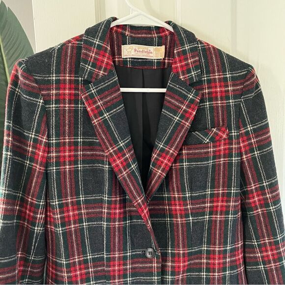 Vintage Pendleton Plaid Wool Blazer - Picture 2 of 7